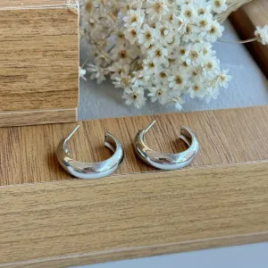 Brinco argola semiaberta em aço inoxidável - Imagem 2